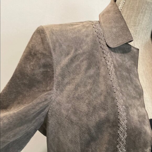 Anne Klein Brown Leather Jacket - Picture 8 of 14